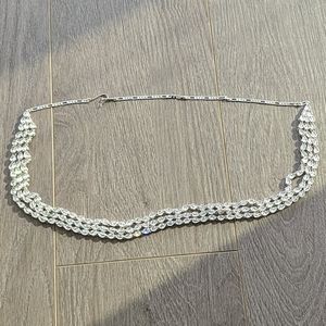 Custom silver and rhinestone belt